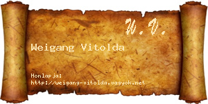 Weigang Vitolda névjegykártya